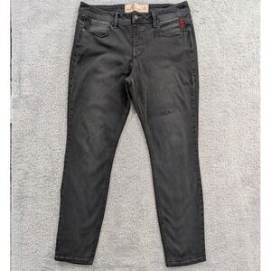 Disney Alice Through the Looking Glass Black Skinny Jeans Size Large Embroidered